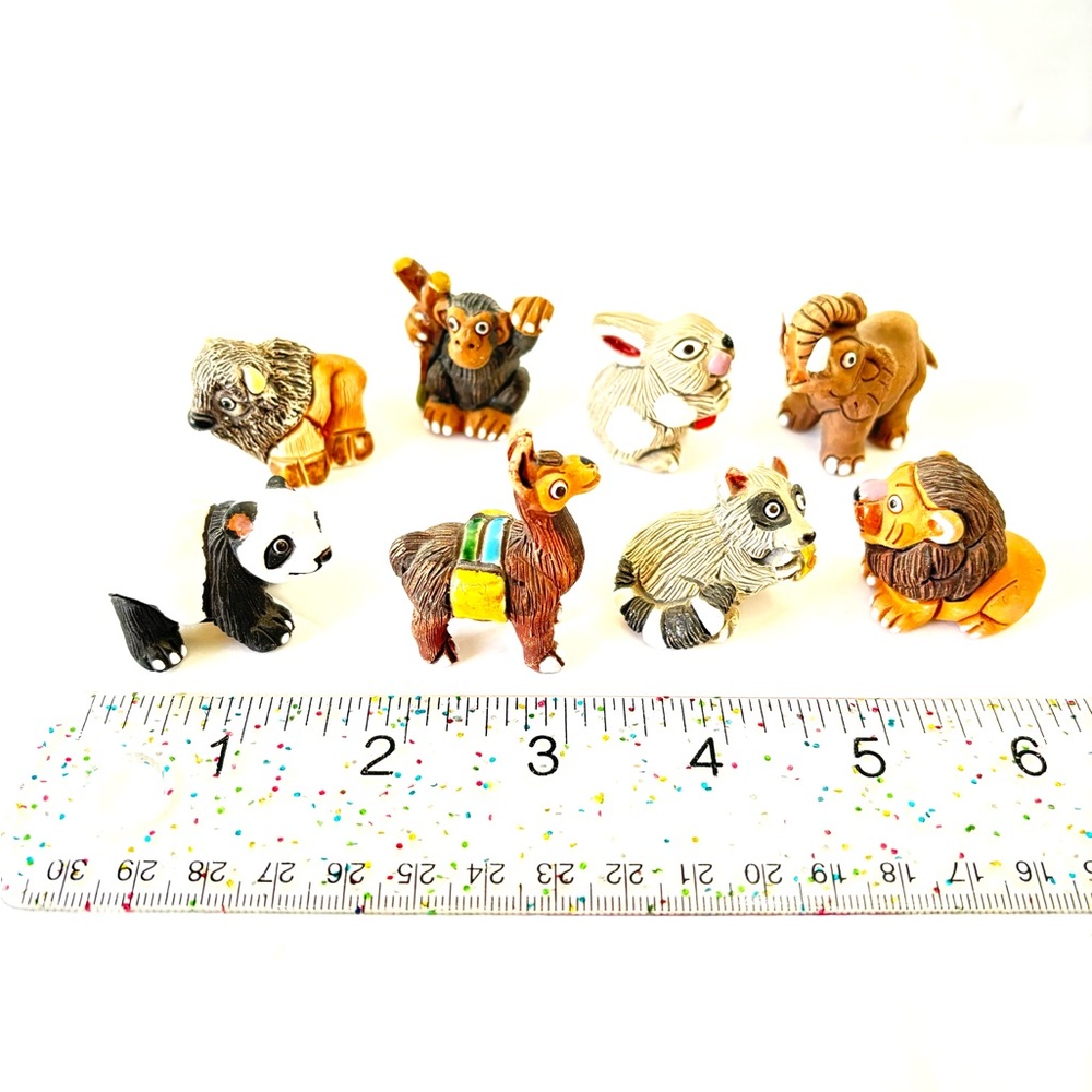 Leps of Peru ceramic animals miniatures lot of 8 pottery - Picture 4 of 5